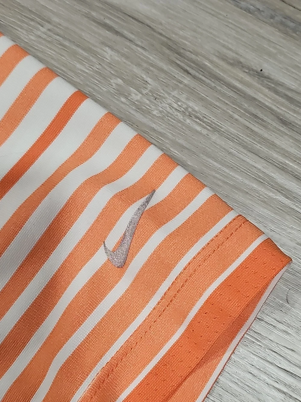 Nike Golf Orange and White Striped Men's Polo